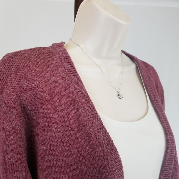 Woolrich cardigan button front wool pink purple L - Picture 4 of 7